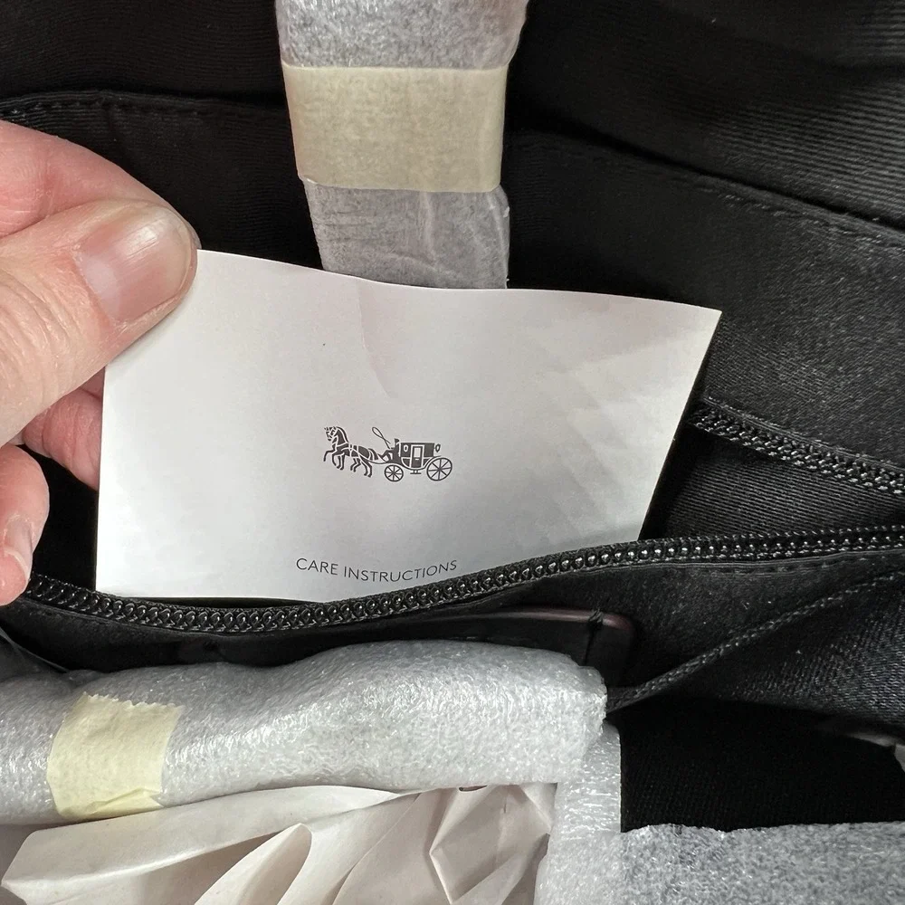Coach Black Pebble Leather Trekker Interior Patch Design